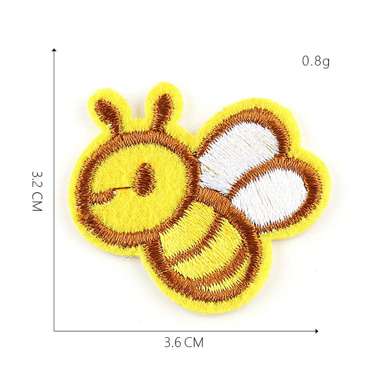 만화 작은 꿀벌 시리즈 다림질 패치 의류용 아플리케 모자 청바지 바느질 스커트 자수 패치 장식 스티커, 17 개