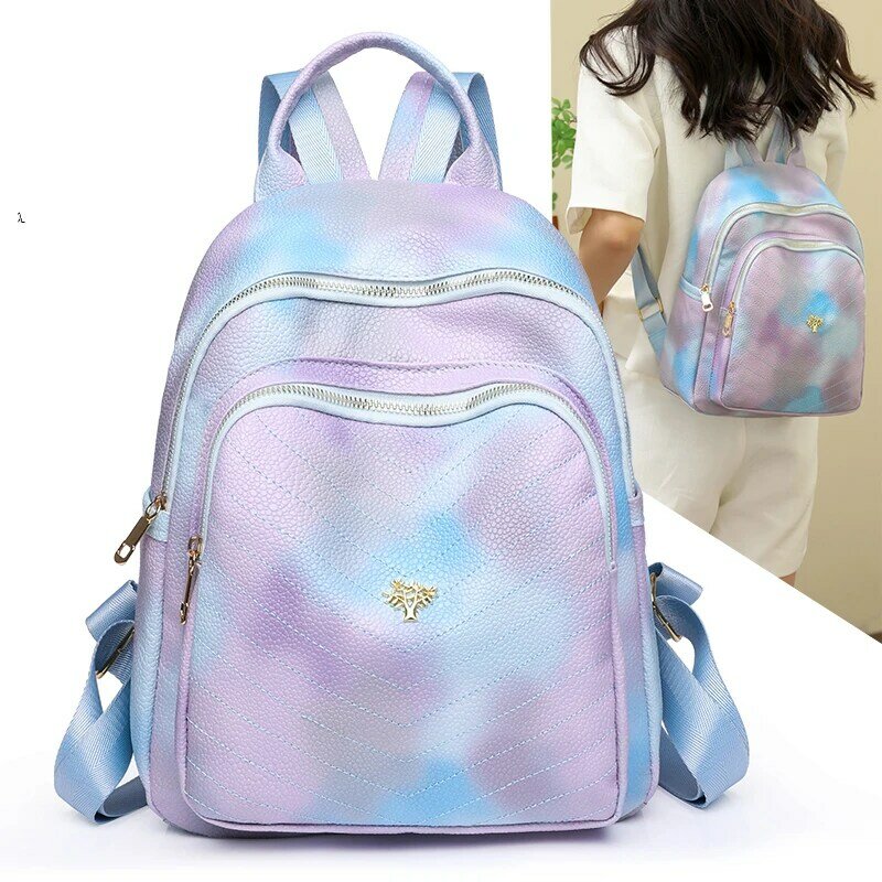 Moda colorido meninas escola mochila grande capacidade feminina mochilas 2022 designer bagpack panelled bolsa de ombro marca