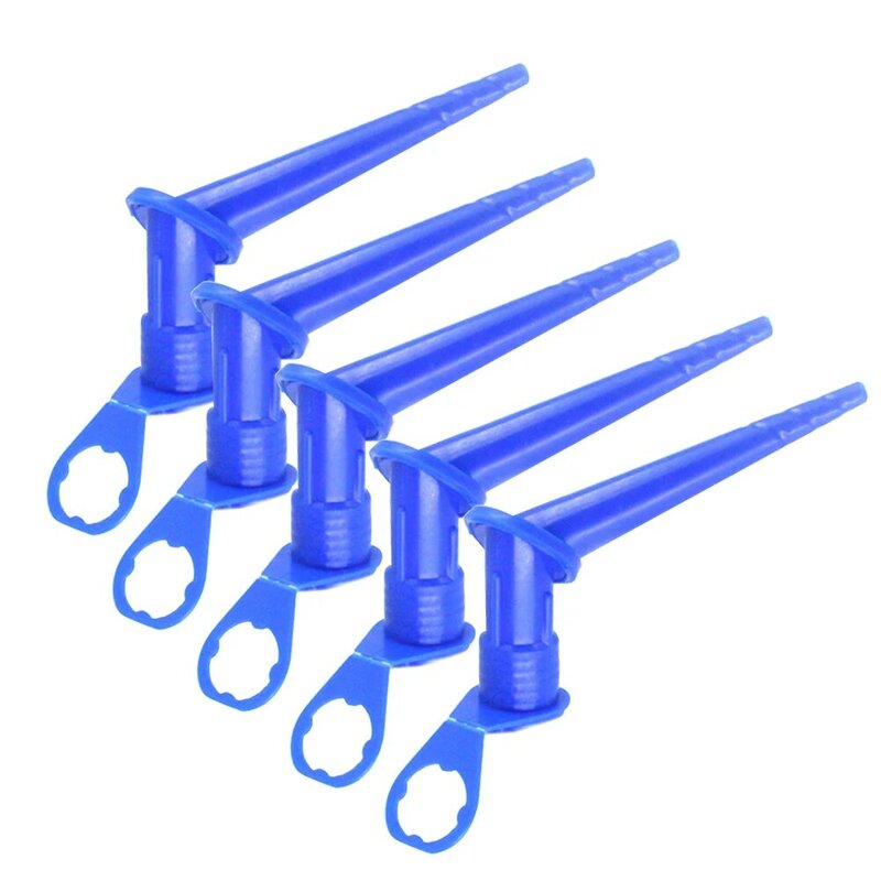 5 pçs azul durável profissional calafetagem bico ferramentas de construção universal cola de vidro ponta boca melhoria da casa apontando