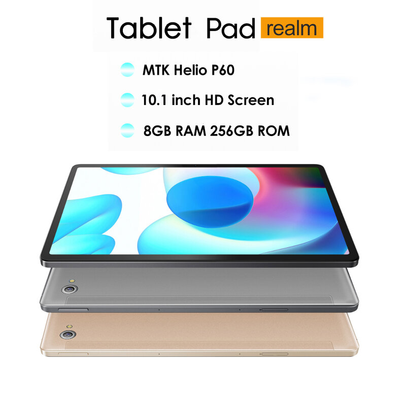 Tablet Android realmi Pad originale 8GB RAM 256GB ROM Tablette Deca Core 1920*1200 Dual SIM versione globale Tablet 5G 10 pollici HD