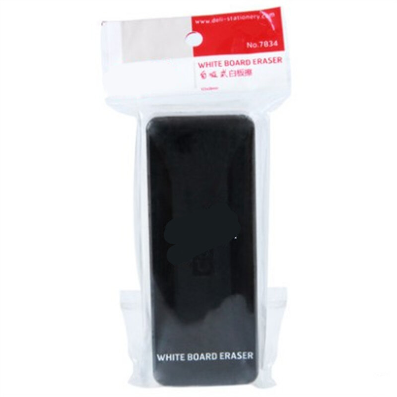 2pcs/set Black Magnetic Attaching Soft Eraser, Dry Whiteboard Marker Wipe Cleaner