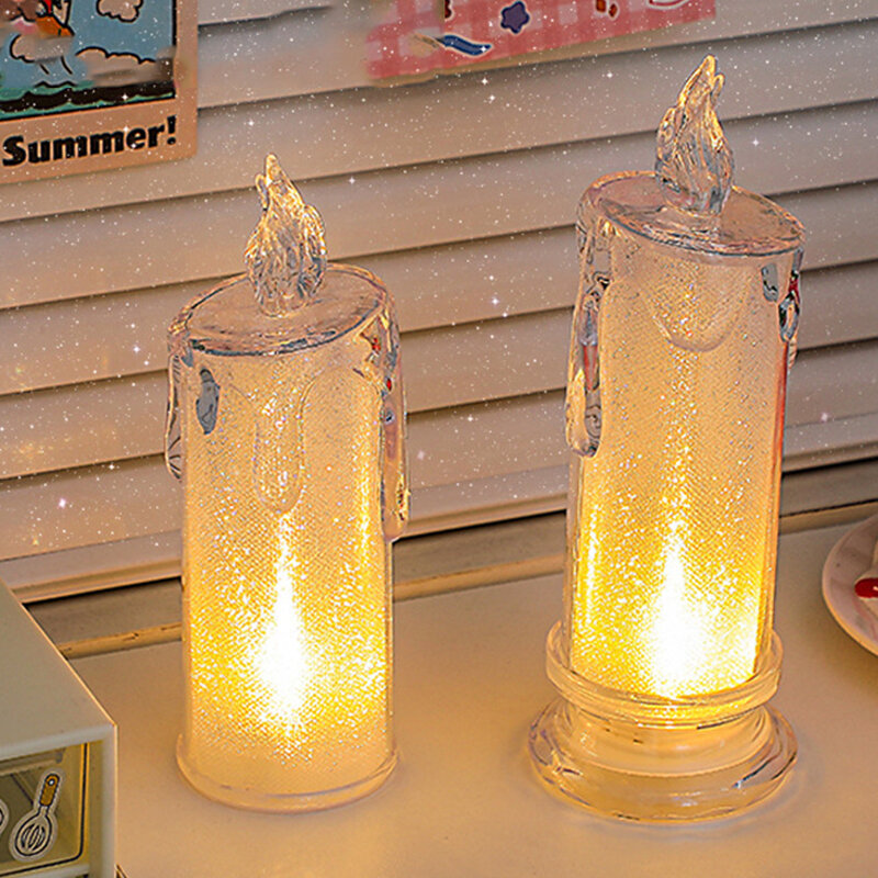 Vela electrónica LED parpadeante para decoración del hogar, lámpara de 1/2/4/5 piezas, luz romántica para bodas, eventos de Navidad y fiestas