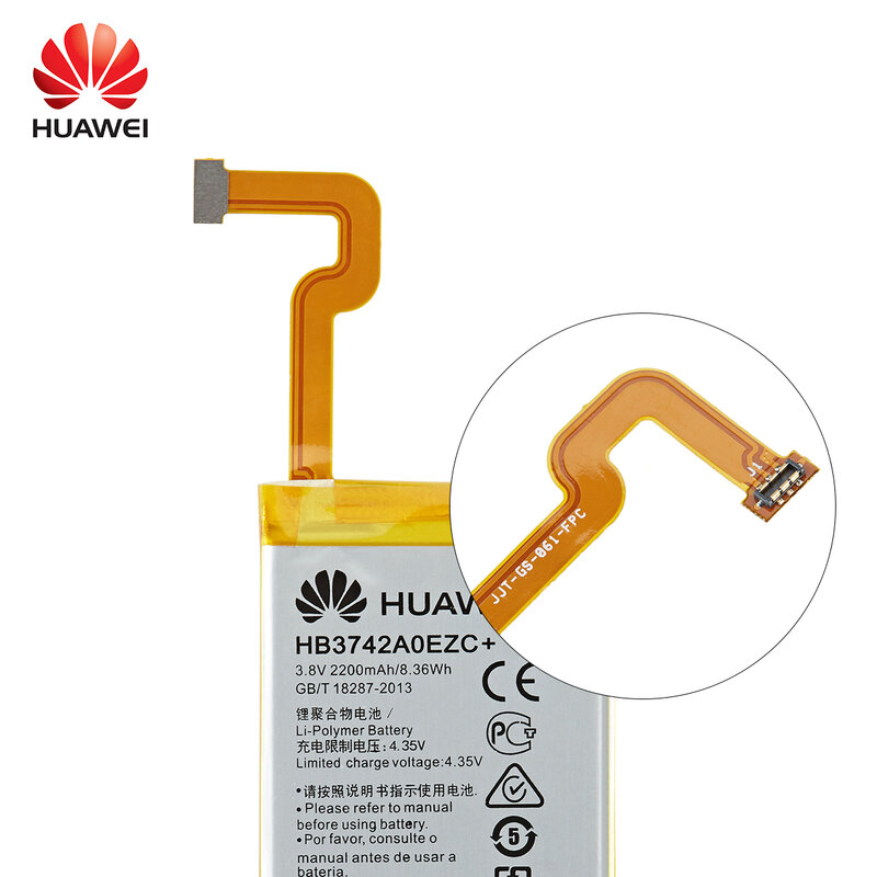 Hua Wei-batería original HB3742A0EZC + 100% mAh para Huawei Ascend P8 Lite, baterías de repuesto + HB3742A0EZC, 2200
