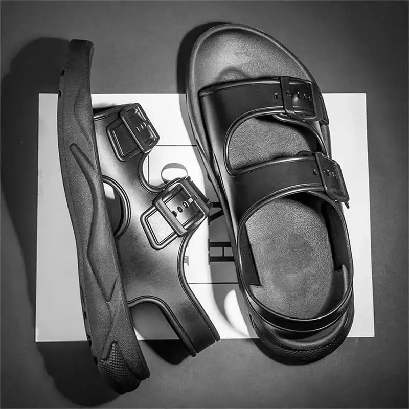 Zapatos de apertura para hombre, sandalias negras, zapatillas deportivas informales, a la moda Shooes, 33, otoño
