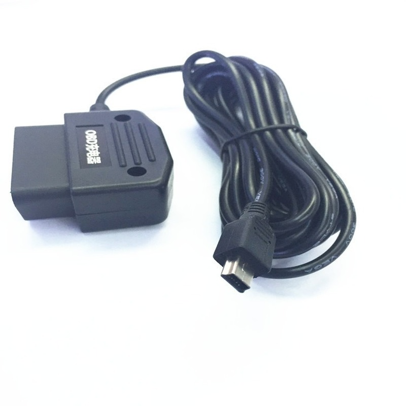 Carro gravador de condução Hard Wire Kit, 12V, 36V a 5V, 2A, Micro USB, cabeça direita, cabeça reta, OBD Step-Down cabo, DVR, GPS, 3,5 m
