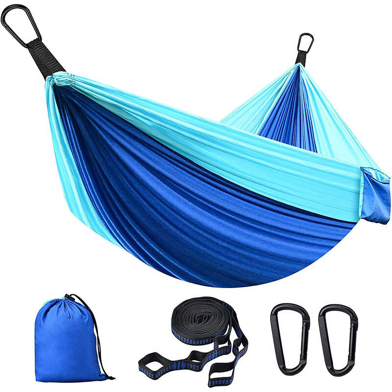 Ultraleve hammock 300kg capacidade de carga portátil e respirável náilon parachute pendurado redes para acampamento viagem e jardim