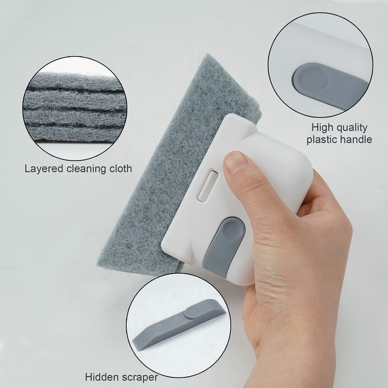 Инструмент для чистки пазов 2-в-1, креативная салфетка для чистки пазов окон, щетка для чистки окон, щетка для чистки окон, щеточка для пазов
