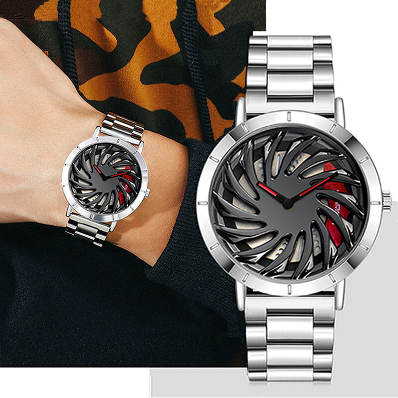 Moda relógio de quartzo masculino à prova dwaterproof água marca de luxo pulseira de aço inoxidável relógios de liga criativa relógio de quartzo relojes hombre