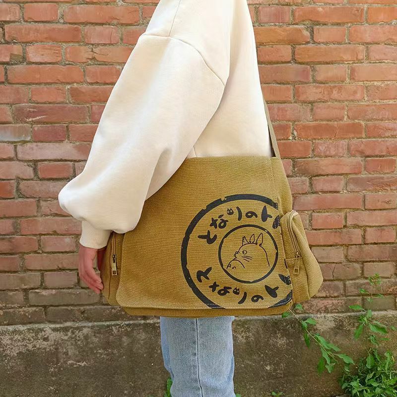 MY NEIGHBOUR TOTORO Messenger Bag for Women Designer Handbags Female Shoulder Crossbody Canvas Women's Large Tote Bags Cartoon