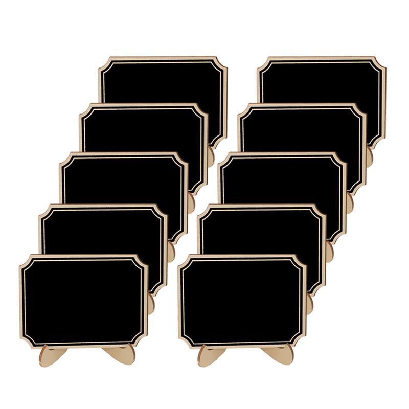 10Pcs Mini Krijtborden Met Ondersteuning Voor Message Board Tekenen Bruiloft Diner Party Tafel Plaats Borden