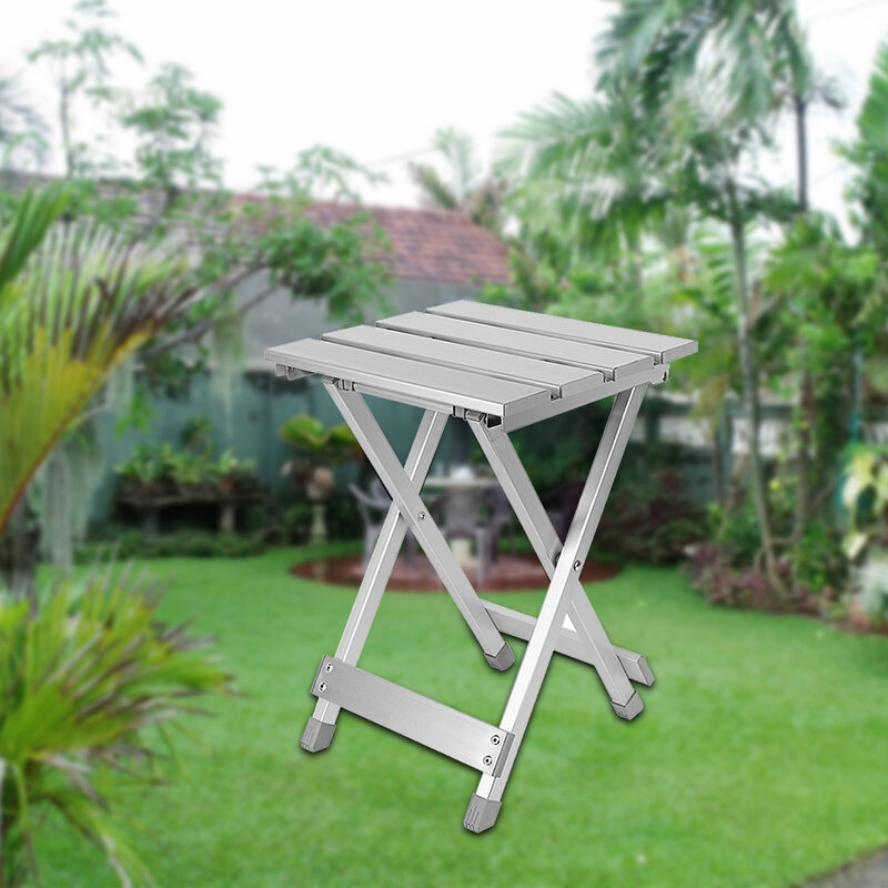 Camping oszczędność miejsca wysoka intensywność stopu aluminium wielofunkcyjne przenośne krzesło wygodne domu antypoślizgowe składany stołek na zewnątrz