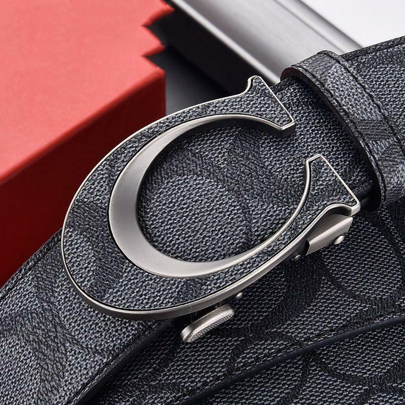Luxury Designer Belts Men High Quality Canvas Male Women Genuine Real Leather C Automatic Buckle Dress Strap Belt for Jeans