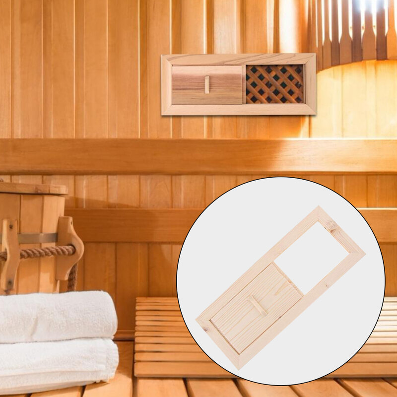 Casa de banho deslizante sala vapor cedarwood grelha ajustável ventilação fácil instalar janela do obturador banho verão sauna ventilação ar