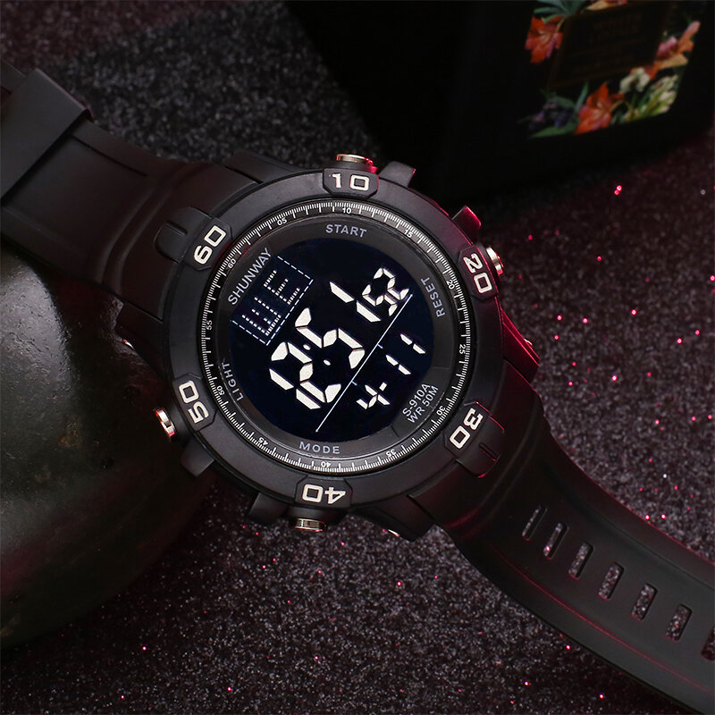 Digital Men Military Multifunction Watch 50m Waterproof Wristwatch LED Clock Sport Watch Male Big Watches Men 2022