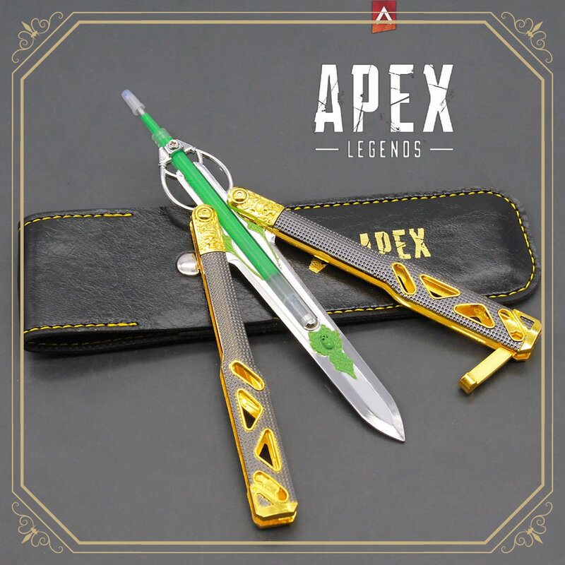 Apex Legends Heirloom Octane Heirloom มีดผีเสื้อเกมพวงกุญแจอาวุธมีดดาบ Katana Samurai ของขวัญของเล่นเด็ก