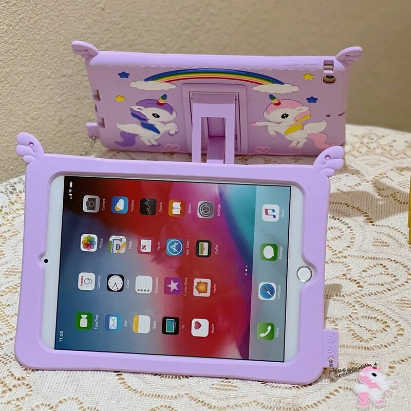 Custodia 3D unicorno per iPad 6a generazione 2018 /iPad 5a generazione 2017 /iPad Air 2 2014 /iPad Air 2013 Tablet 9.7 ''Cover per bambini