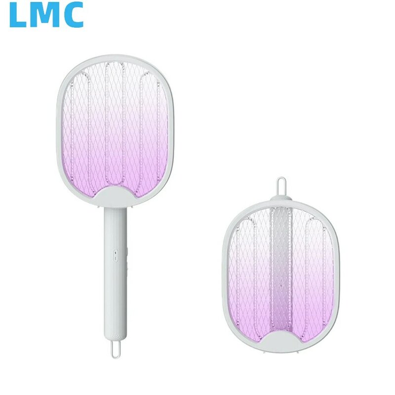 LMC-Raquette Anti-Moustiques Électrique et Pliable, Lampe Répulsive Rechargeable par USB, 3000V, Offre Spéciale Livraison rapide
