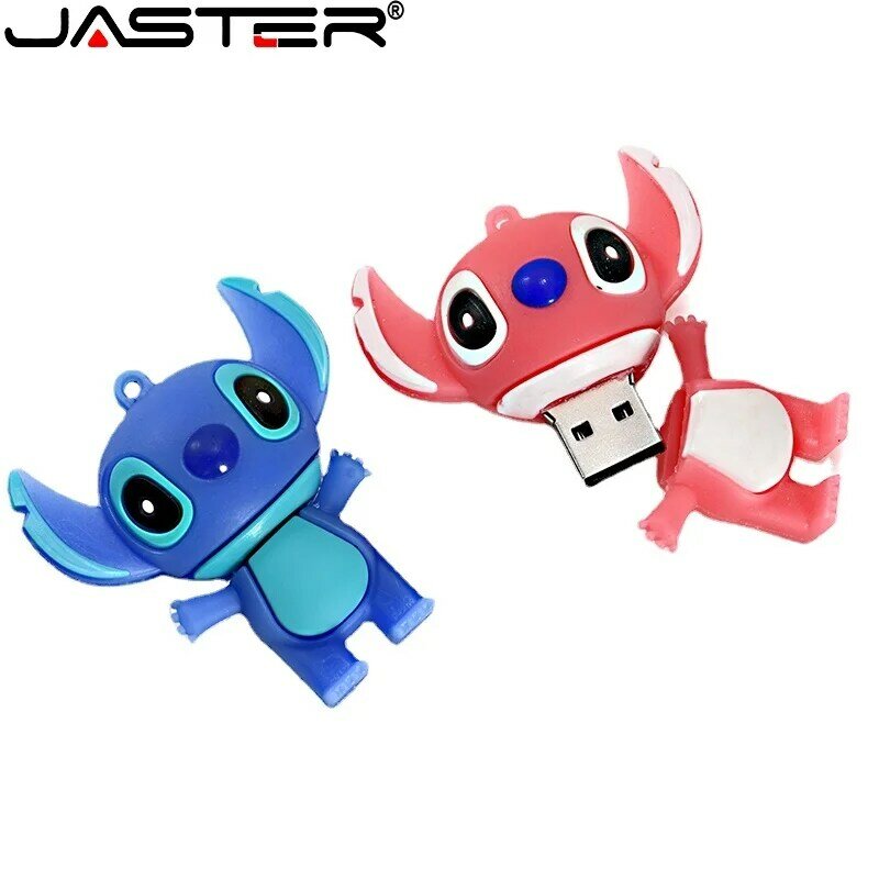 JASTER Cartoon Blue Pink Model Stitch Usb Flash Drive Usb 2.0 4GB 8GB 16GB 32GB 64GB Pendrive Cute Mini Stitch Pen Drive