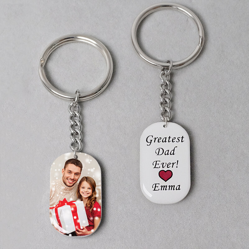 العرف سلسلة مفاتيح صور محرك آمن مفتاح سلسلة شخصية صورة كيرينغ سلسلة مفاتيح مخصصة عيد الأب هدية هدية للأزواج