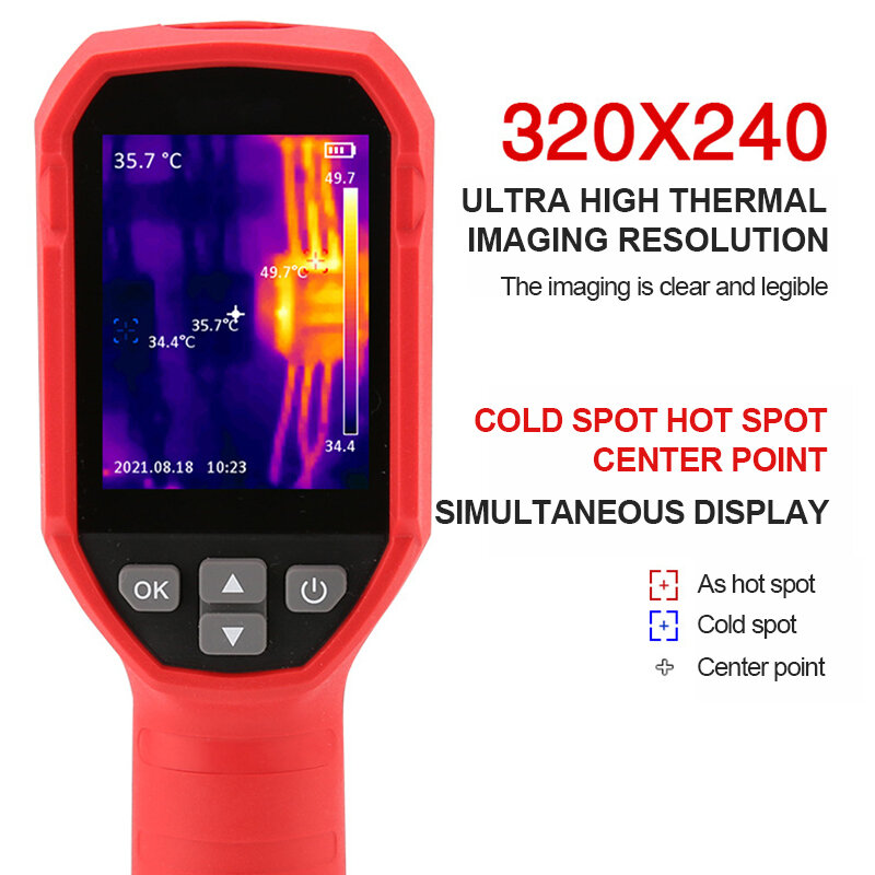 UTi120S Infrarood Warmtebeeldcamera Pcb Circuit Industriële Testen Vloerverwarming Buis Testen Temperatuur Thermische Camera