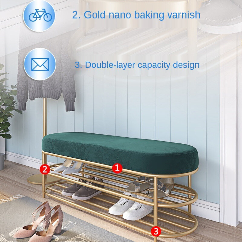 Oświetlenie w stylu nordyckim luksusowy stołek na buty miękka torba poduszka drzwi do domu może siedzieć szafka na buty pod drzwi wejściowe ganek kreatywna zmiana butów ławka