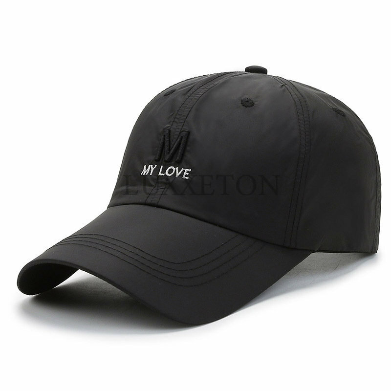 Mężczyźni kobiety oddychające czapki baseballowe anty-uv czapki wędkarskie czapka typu Snapback regulowany rozmiar wyszywane litery pary czapka sportowa