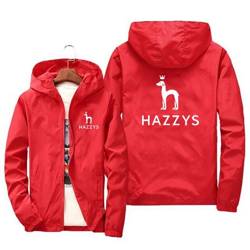 HAZZYS – veste coupe-vent pour hommes, 10 couleurs, mode printemps/été, fermeture éclair, légère, décontractée, à capuche, 7X, 2022