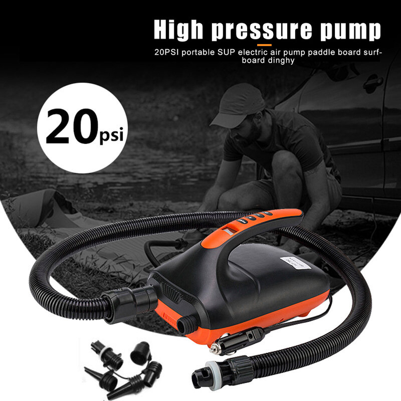 SUP Electric Inflatable Pumps 20PSI Functional Rubber Boat High Pressure Air Pumps Set Portable for Outdoor Paddle Board