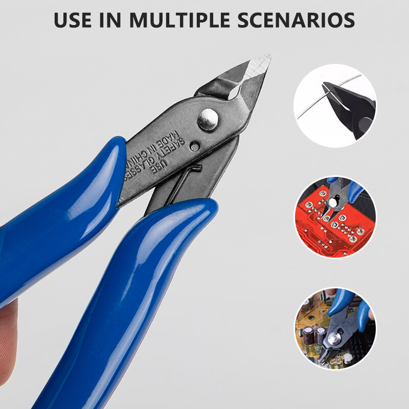 Alicate universal multi ferramentas funcionais cortadores de cabo de fio elétrico corte lado snips nivelar ferramentas de mão nipper aço inoxidável