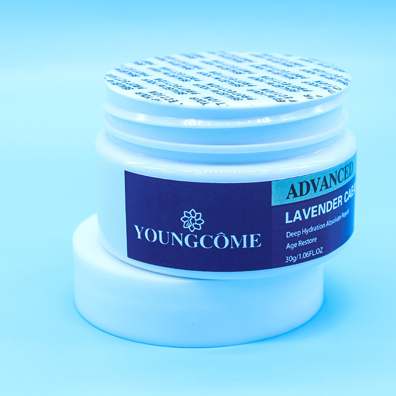Youngcome 50g/30g/10g hidratante reparação hidratante clareamento da pele suave suave lavanda dia noite creme