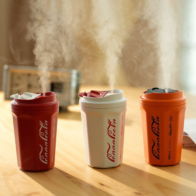 Huishoudelijke Luchtbevochtiger Luchtreiniger 400Ml Cola Cup Water Mist Maker Ultrasone Geur Diffuser Voor Kantoor Reizen Draagbare Usb