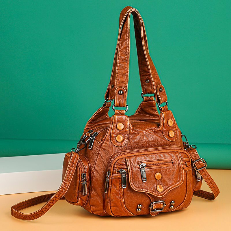女性のための柔らかい革のハンドバッグ,良質,有名なブランドのショルダーバッグ,新しいコレクション2021