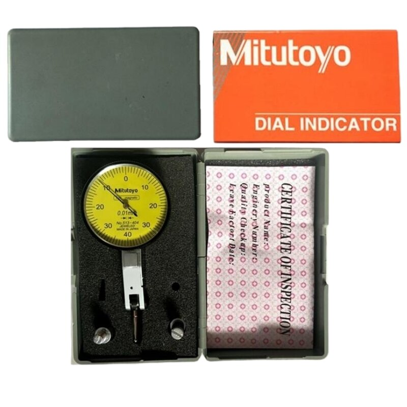 Mitutoyo wskaźnik wybierania 513-404 Analong dźwignia stół czujnik zegarowy dokładność 0.01 zakres 0-0.8mm średnica 38mm 32mm narzędzia pomiarowe