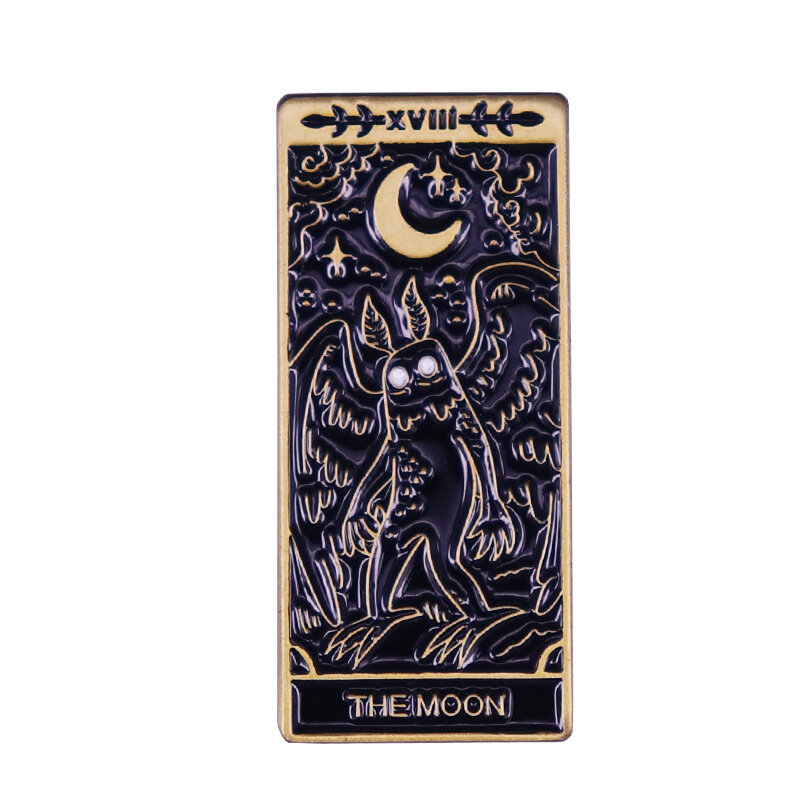 Модный креативный эмалированный значок The Moon Card, аксессуары для одежды