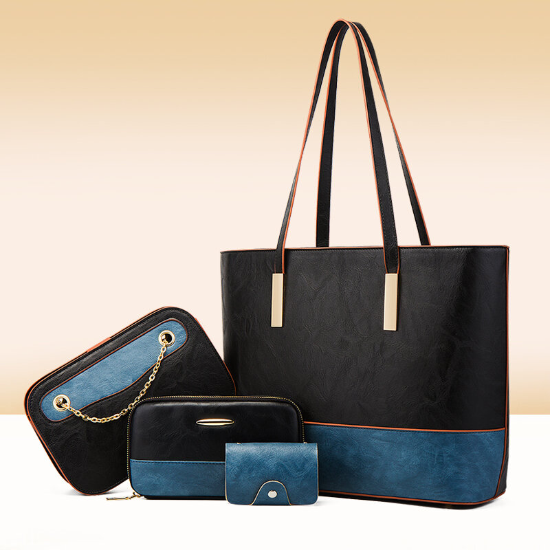 2022 nowe modne torebki damskie o dużej pojemności Totes czarna torebka damska torba kompozytowa niebieska torebka damska kreatywna prostota torebka damska