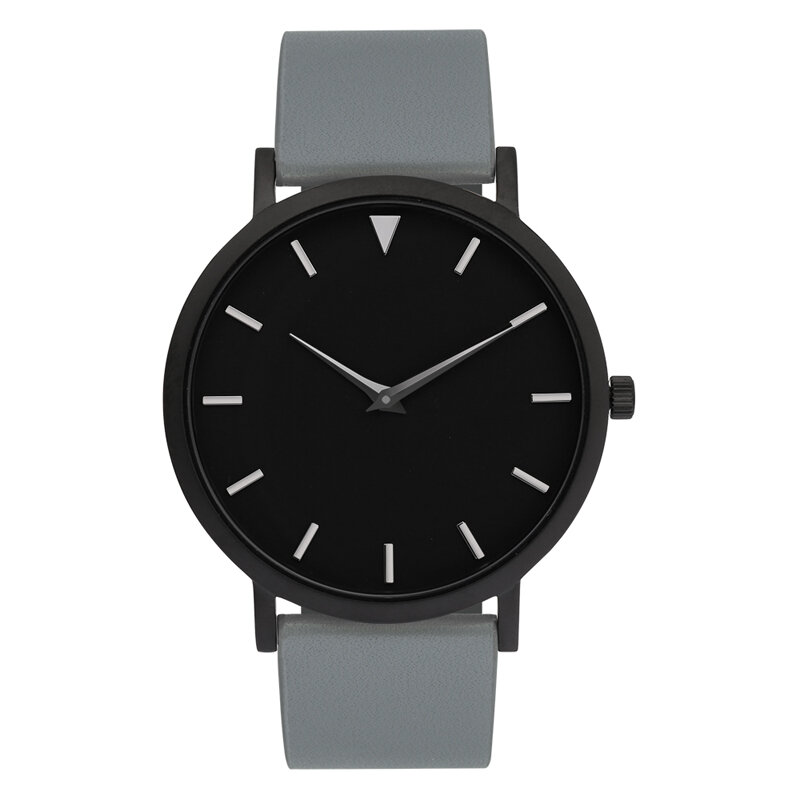 Bracelet de montre en acier inoxydable argenté, cadran blanc et gris, boîtier en acier inoxydable de qualité supérieure, mouvement japonais non allié