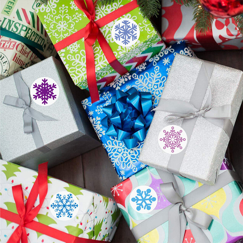 Pegatina de agradecimiento de 1 pulgada, caja de tarjeta de fiesta de Navidad, flor coreana, etiqueta de embalaje, pegatina de sellado de regalo, decoración, papelería, 50-500 piezas