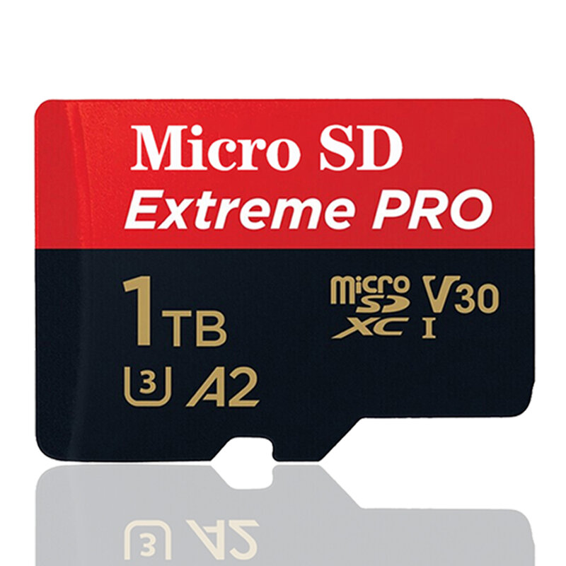 Kartu SD Mikro Kecepatan Tinggi 1TB 100% Kapasitas Nyata Kartu Memori Flash Mikro SD/TF 256 128 GB Mikro SD untuk Komputer/Telepon/Kamera