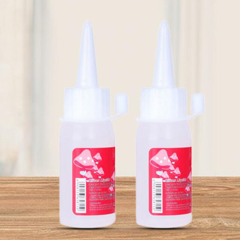 2Pcs Transparent Glue Fashion Lid Design Practical Portable Compact Colorless Glue for Home  Liquid Glue  Glue