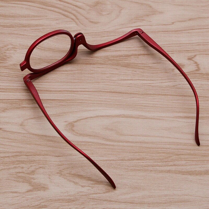 女性拡大鏡メガネ化粧読書ガラスアイ老眼鏡アップガラスpcフレーム + 1.0〜 + 4.0樹脂レンズ