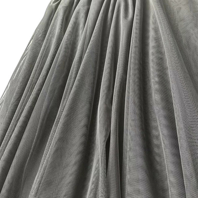 Трехслойная новая сетчатая большая юбка-качели с одной линией обвигающая стройная стильная юбка с половинной сеткой