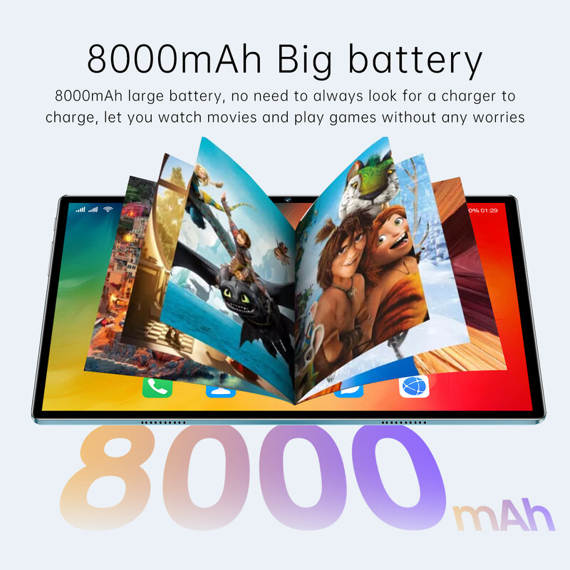 Pad P70 8000MAh Tablet Prosesor Qualcomm 870 Android 12 Laptop Versi Global dengan Diskon Besar PC 8GB 128GB 10 Core 48MP 10.1 Inci