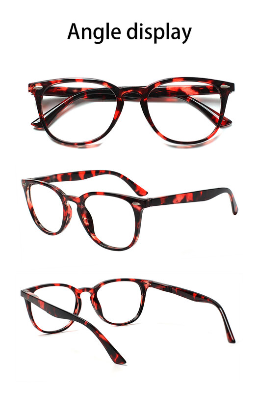 Henotin-독서용 안경, 처방 투명 광학 렌즈, 남녀 프레임, HD 리더 확대경, 디옵터 안경