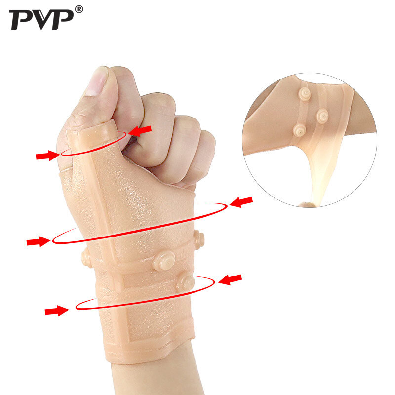 Pvp 1Pcs Gel Pols Compressie Thumb Ondersteuning Carpaal Tunnel Elastische Siliconen Polssteun Brace Voor Tenosynovitis Typen Pijn