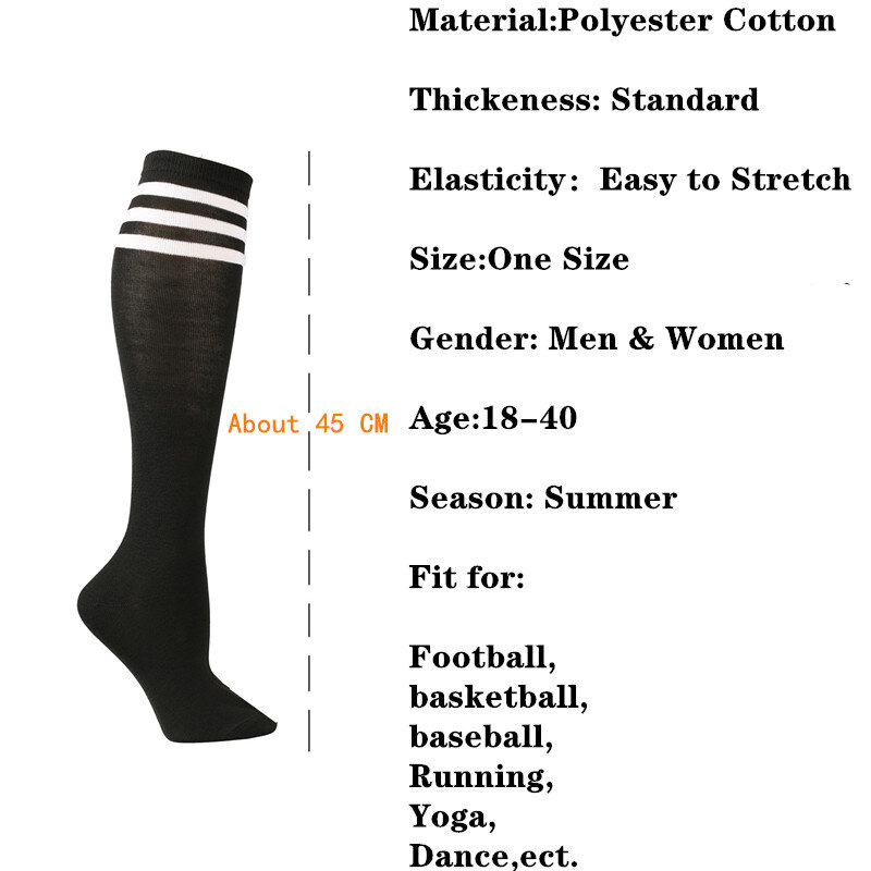 Meias de compressão lolita feminino meias longas preto branco listra meias de futebol kawaii cosplay mais quente joelho alta meia