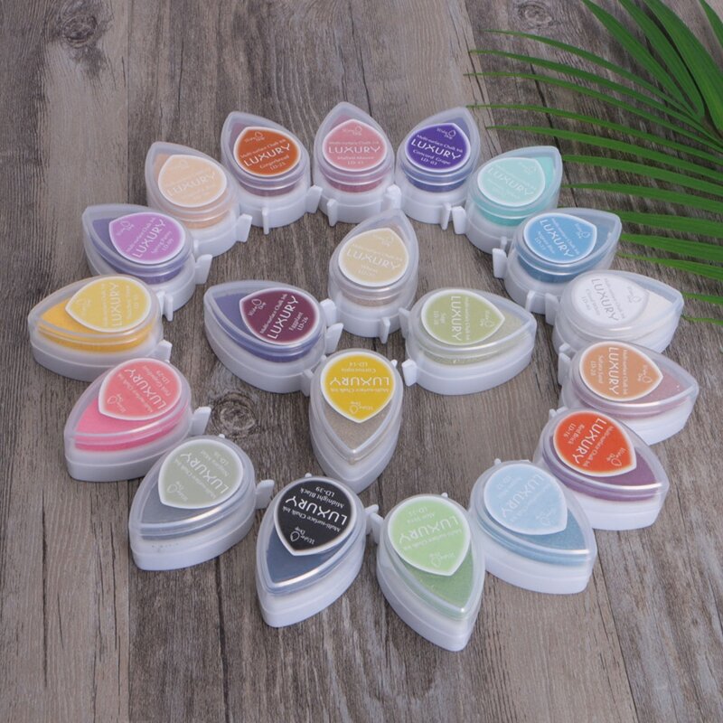 Colorful Ink Pad Finger Stamp Ink Pad Washable Eco-friendly Non Toxic for Boy Girl DIY Scrapbooking Crafts Card Marking