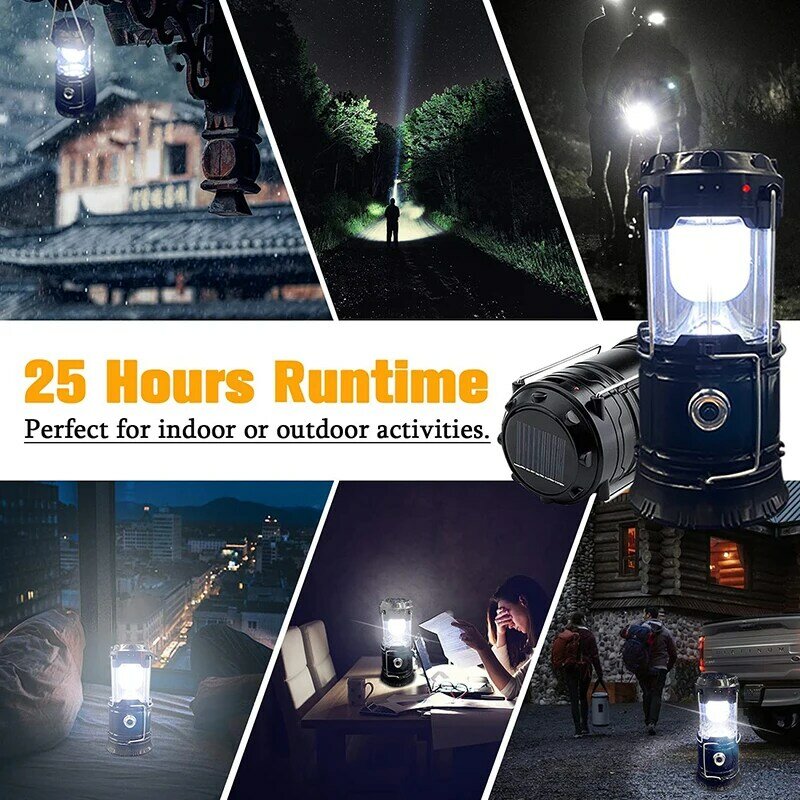 Howlighting 1000 Lumens Bright Portable Waterproof Camping Lamp Rechargeable Led Camping Lights Solar Camping Lantern