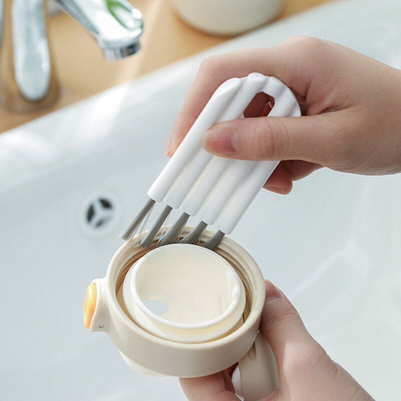 Nova multifuncional flexível lacuna escova copo capa sulco gap escova doméstica cerdas macias escova de limpeza cepillo limpieza