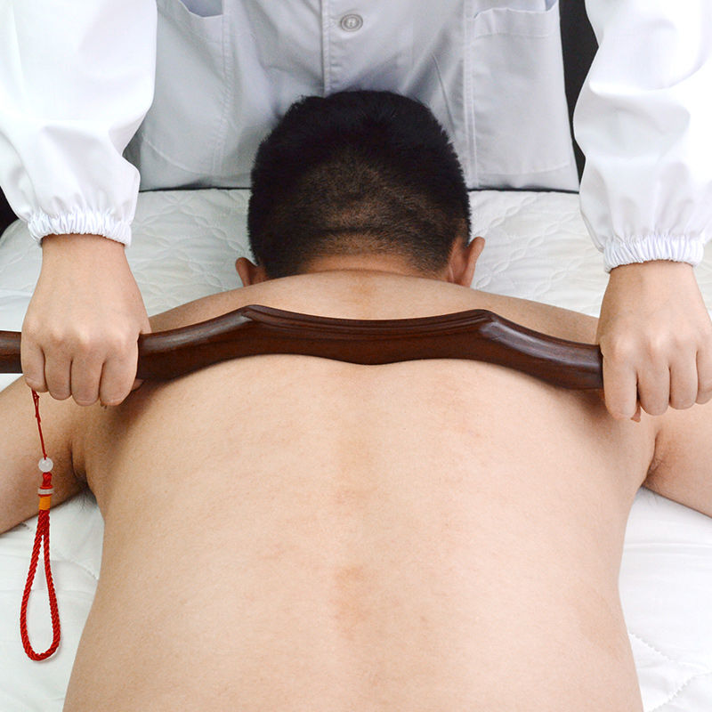 Bastone per massaggio raschiante in legno carbonizzato naturale massaggio per il corpo SPA terapia strumento punto trattamento Guasha rilassamento bastone per massaggio