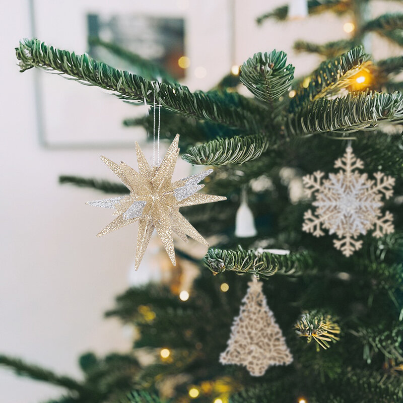 شجرة عيد الميلاد نجمة ندفة الثلج معلقة الديكور سعيد السنة الجديدة 2023 هدايا عيد الميلاد عيد ميلاد سعيد ديكور المنزل نافيداد